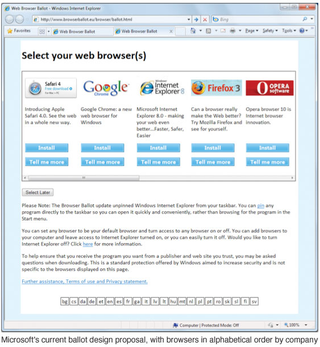 Illustration for article titled Mozilla Whines About Apple Being First in Microsoft's Web Browser Ballot Screen
